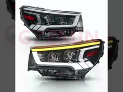 Plastik Hitam Mobil Lampu Depan LED Untuk Toyota HILUX REVO ROCCO