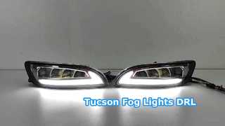 Peningkatan DRL Lampu Kabut Hyundai Tucson 2016-2018