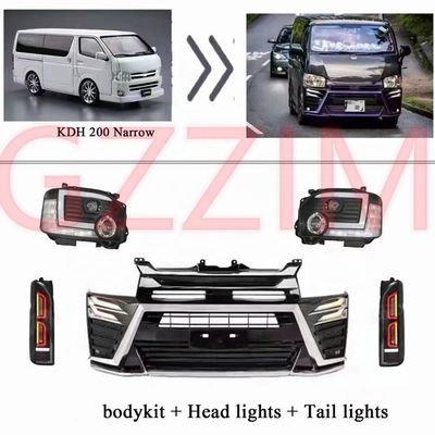 aksesoris mobil kit bodi mobil depan facelift kit upgrade untuk toyota hiace KDH 200 sempit 2014-2018