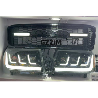 Toyota Land Cruiser FJ100 Lampu Kepala Lampu Depan yang Dimodifikasi Dengan Grille