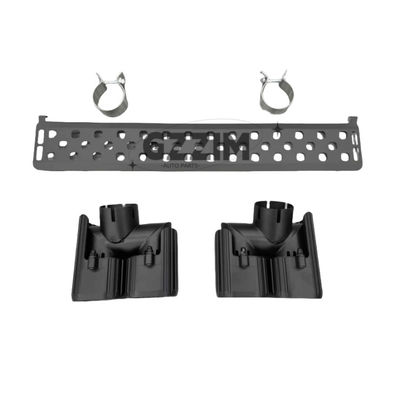 Bagian belakang Bumper Muffler Tips Exhaust Pipes Black Tail Throat Generasi Kedua Untuk 2020 Land Rover Defender 90 110