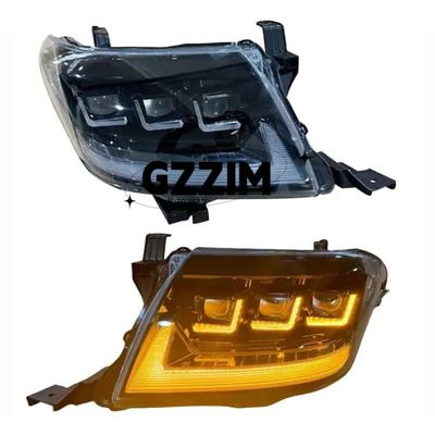 Rakitan Lampu Depan LED Toyota VIGO Hilux 2012-2014 Kondisi Baru 4 Lensa Lampu Depan dengan Lampu Berjalan Siang Hari