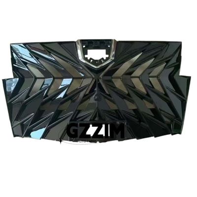 Modified Car Front Bumper Grille Auto Grille Auto Parts Car Grille ABS Plastic Black Gold Version Front Grille for Alphard 2018